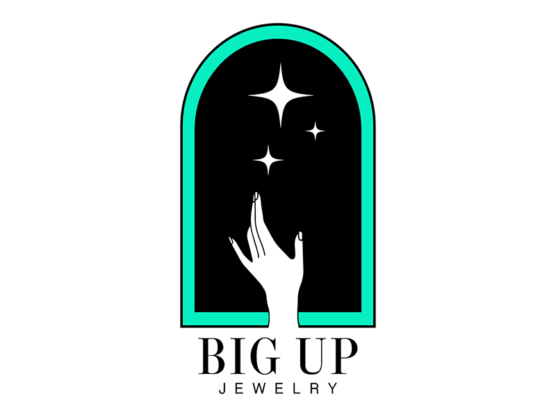 Big Up Jewelry Logo animatedgif animation brand design branding cosmic freelance gif graphic design illustraion illustrator logo logo design typogaphy vector