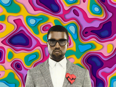Welcome to Heartbreak contour kanye layers paper paper cutout rainbow west ye yeezy