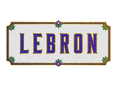 LeBron's Bistro basketball bistro cafe graphic design lebron lebronjames mosaic nba sign tile typogaphy vector