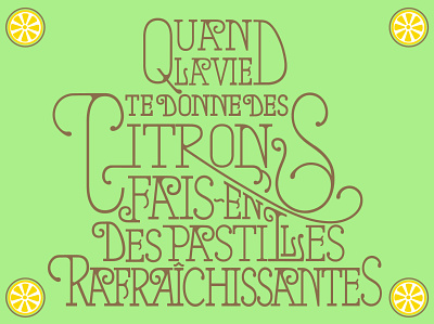 Les Florales typography design lettering typogaphy