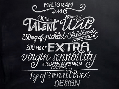Miligram self promo piece lettering lettering art lettering challenge typography