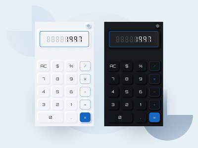 Calculator App - Neumorphism appdesign calculator ui design design trend minimalist neumorphism ui