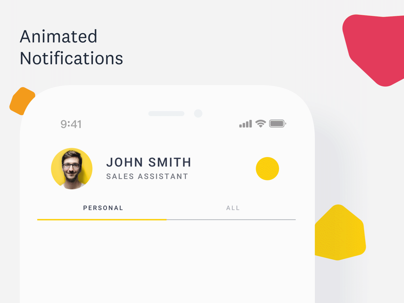 Animated Notifications Concept