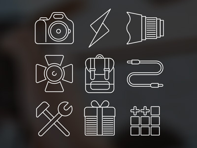 Camera store app icon set