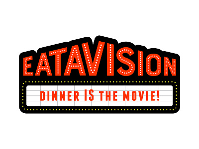 Eatavision branding drive in graphic design logo logo design marquee movie movies theater theatre vector