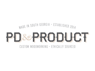 PD&P Logo badge craft crafted design handcrafted handmade logo logo design vintage wood type woodworking workshop