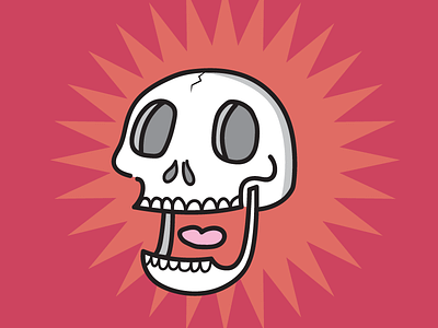 I Scream, You Scream calavera cartoon illustration loud muerte scream skull vector yawn