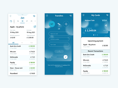 Bank app bank app design ui uidesign