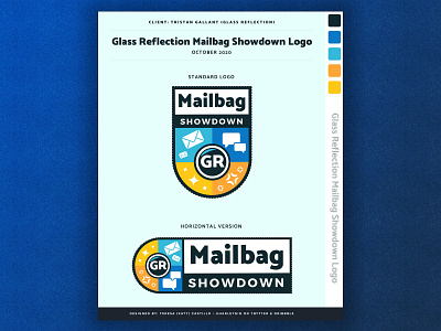 Glass Reflection Mailbag Showdown Logo branding logo design otaku manga japanese culture japan anime