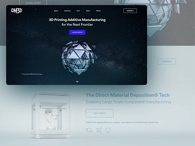 Website design + dev for a 3D printing company - DM3D development graphic design joomla ui web design web dev website