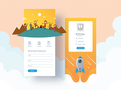 Ui Design for an E-learning program for kids