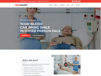 Blood Donation Website Design And Development branding design drupal website development website development atlanta wordpress