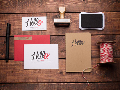 Hello branding business card identity logo stationary