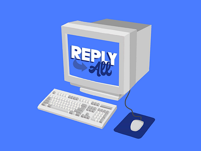 Reply All computer hand lettering handtype illustration internet lettering podcast