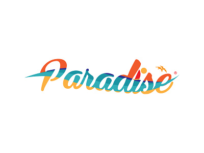 Paradise design logo vector