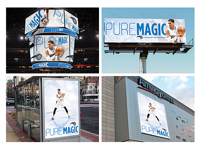 Pure Magic Campaign basketball billboard campaign design digital display magic nba orlando photoshop poster pure tobias