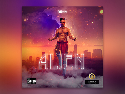 Rema's alien album art concept art digital painting illustration music photoshop