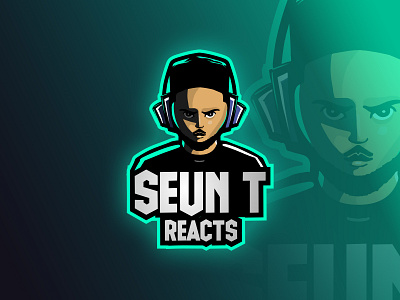 Logo for Seun T Reacts game art gaming illustration logo logo design logos nigeria vector