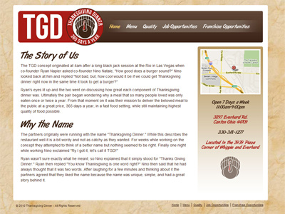TGD graphic design home page web design