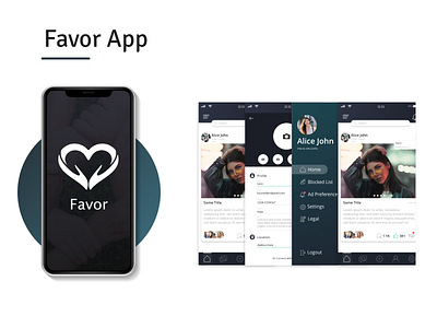 Favor App app design ui