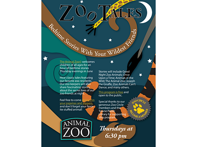 Zoo Tale flyer vector