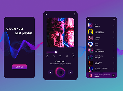 Music Player app concept design figma mobile app design mobile design music music app music player sound ui