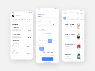 Pill Reminder App concept figma medicine app mobile app design pills reminder app