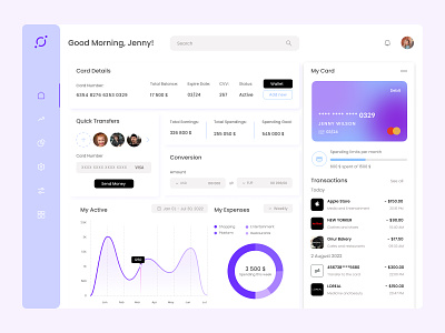 Financial Analytics Dashboard card concept dashboard expensing figma finance incomes