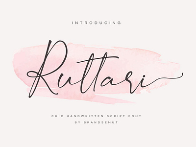 Ruttari // Chic Handwritten Font