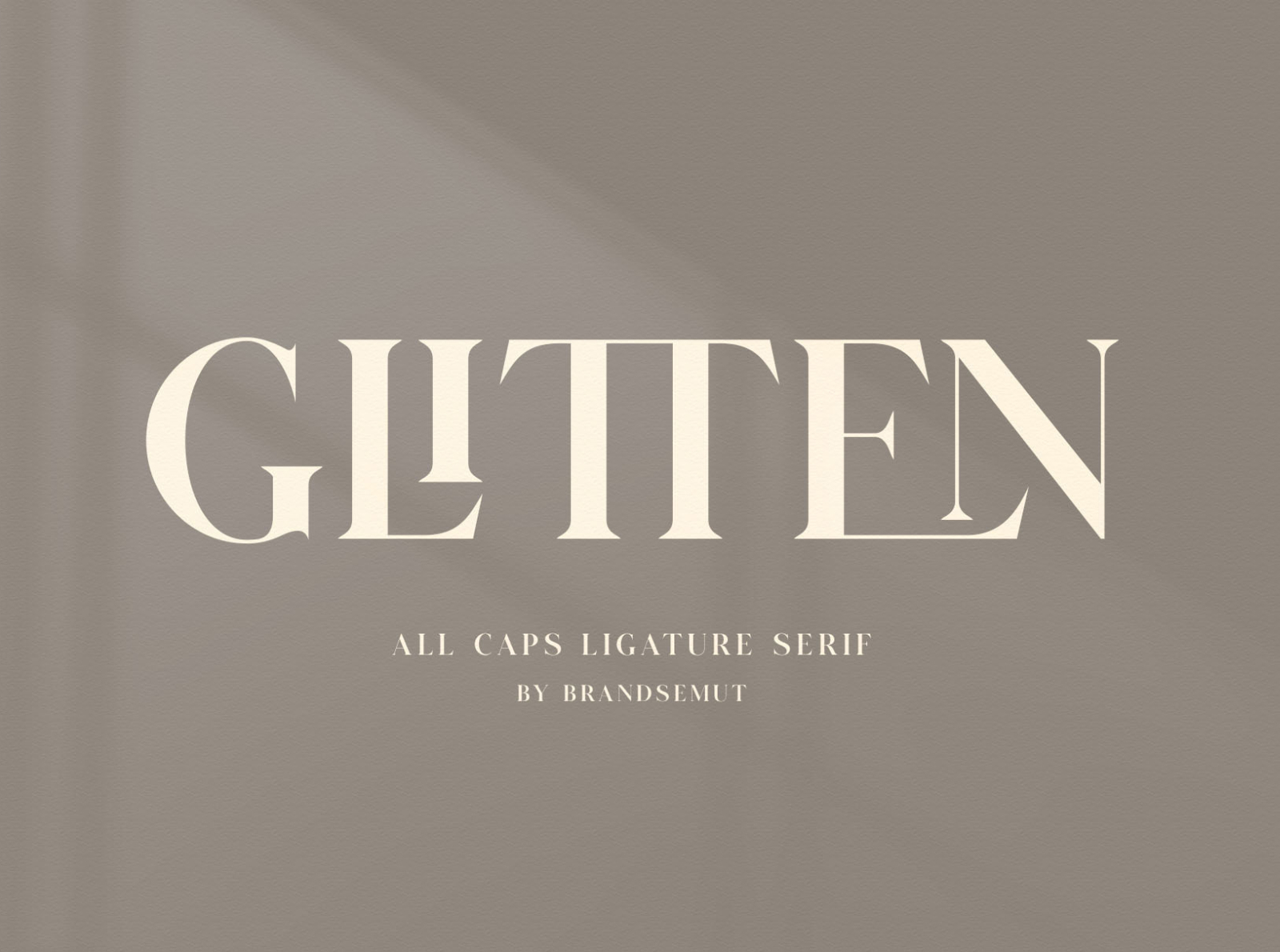 GLITTEN - All Caps Ligature Serif by Brand Semut on Dribbble