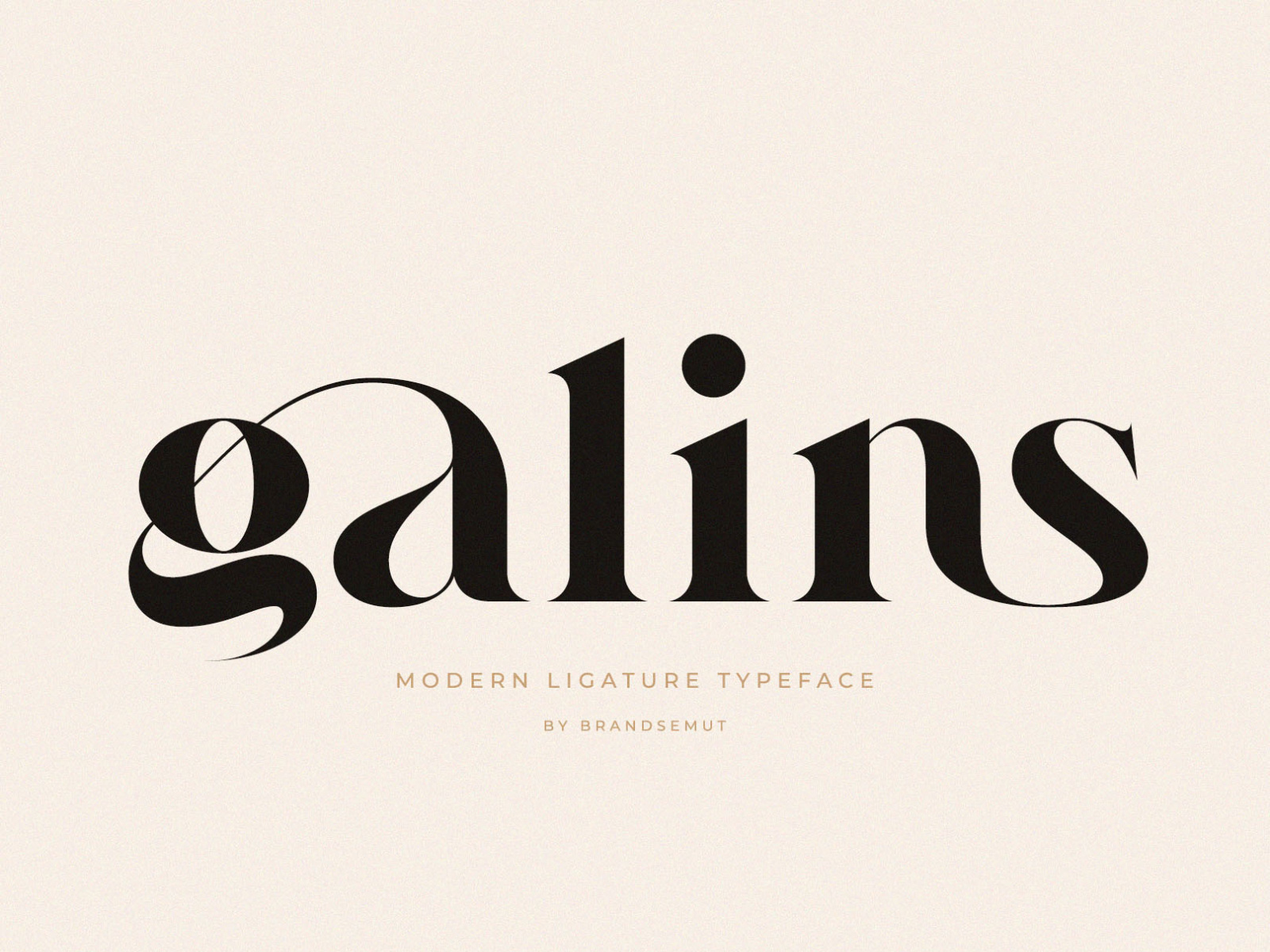 Galins Ligature Typeface by Brand Semut on Dribbble