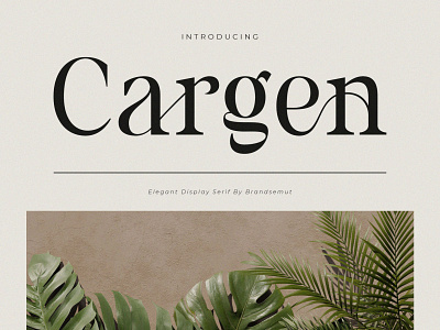 Cargen – Elegant Ligature Serif