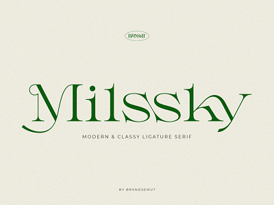 Milssky || Modern & Classy Ligature Serif brandsemut design display font fonts logo font logotype luxury font modern font sans serif serif serif font typeface typography