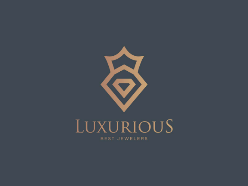 Luxurious Jewelers Logo crown fashion glamour beauty sophisticated accessories diamond gem jeweler jewelry luxurious luxury vector logo