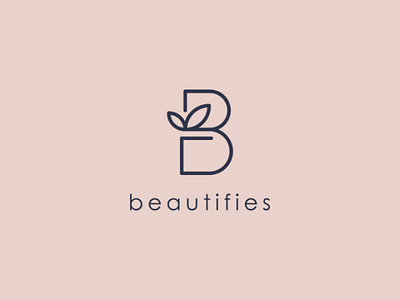 Beauty B Logo b beauty boutique care cosmetics esthetics fashion health jewelry logo salon sophisticated spa vector yoga