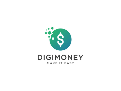 Digital Money Logo bitcoin blockchain business crupto currency digital dollar exchanger financial logo mining money vector