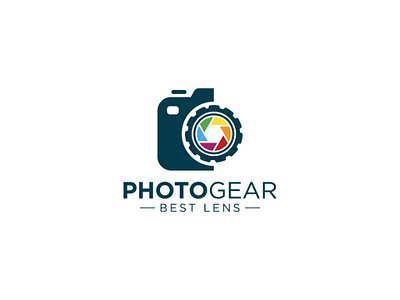 Photo Gear Logo camera digital gear lens logo photo photography repair service studio vector