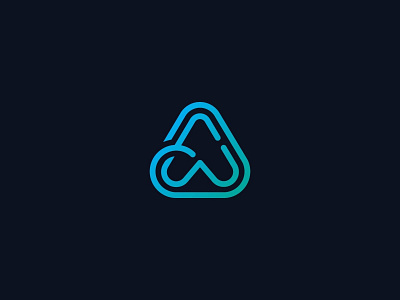 Modern Letter A Logo a a logo business connection cryptocurrency digital infinity initial a logo modern science technology triangle vector