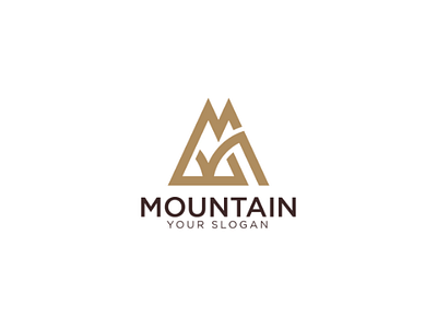 Mountain Logo adventure business climb consulting financial logo modern mountain nature peak travel vector