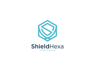 Shield S Hexagon Logo finance guard hexagon initial s insurence logo modern s security shield technology vector web