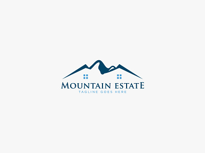 Mountain Real Estate Logo architechture building business construction home hotel house logo mountain nature real estate travel vector