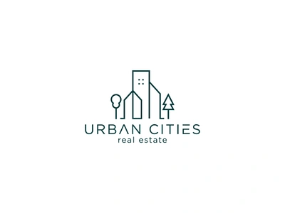 Urban Cities Logi architecture city furnishing home hotel house interior landscape logo luxury modern mortgage property real estate resort urban vector