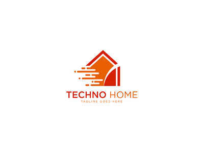 Tech House Logo building construction delivery digital expedition home house logo modern real estate servive tech technology vector