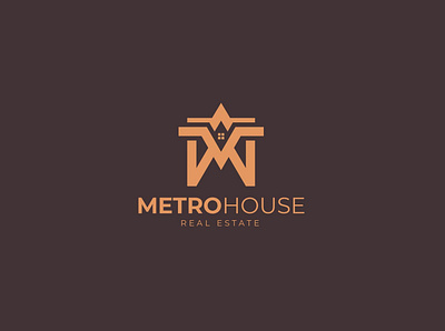 Metro House Logo building business construction home hotel house initial m logo luxury m modern real estate resort sophisticated vector vintage