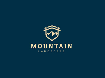 Mountain Shield Logo adventure apparel business guard hill house logo luxury modern mountain outdoor real estate resort security shield sophisticated vector