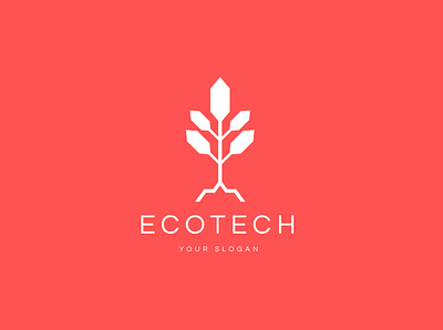 Eco Tech Logo bio connection data eco electricity energy environmental internet leaf logo media medical modern nature plant science tech technology tree vector
