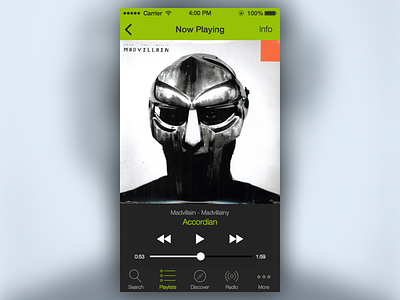 Spotify Redesign app concept flat interface ios iphone music music player songs spotify ui ux