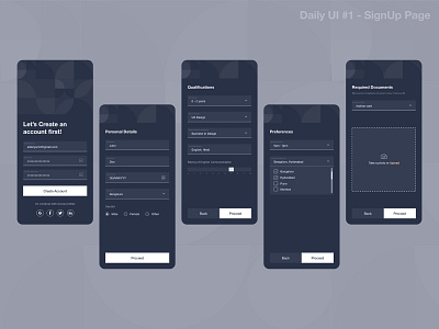 #DailyUi - SignUp Page (Day 1)