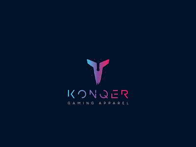 KONQER abstract branding logo typography vector