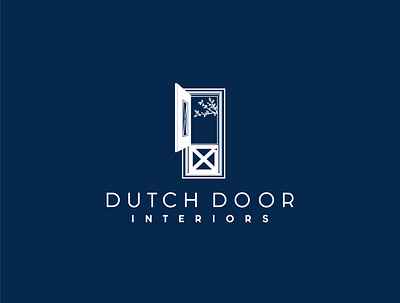 DUTCH DOOR INTERIORS branding illustration logo vector